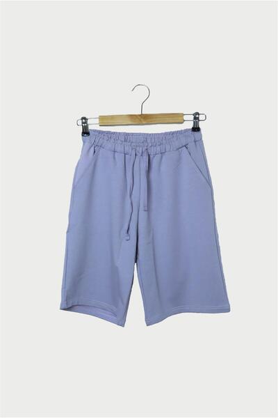 OBJE Women's Lilac Two-Thread Long Shorts