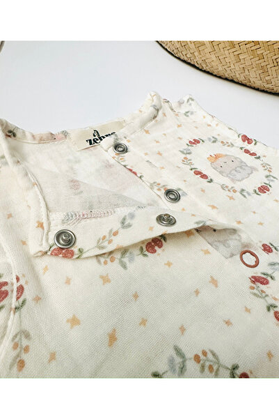 Zebra NEWBORN DOUBLE LAYER MUSLIN CHAPE JUMPSUIT