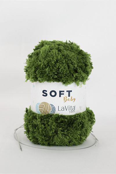 LaVita Yarn Soft Baby Velvet Yarn Amigurumi 3 Pack Πλεκτό Χέρι Σχοινί Taka Yarn (8119-Grass) Taka Yarn