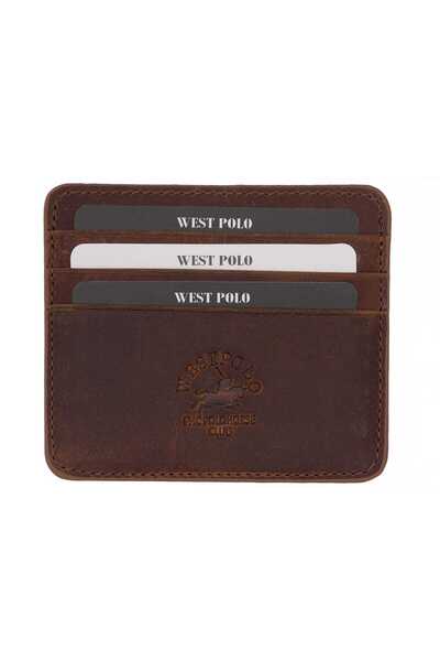 MEGA ÇANTA حامل بطاقات من الجلد الطبيعي للجنسين