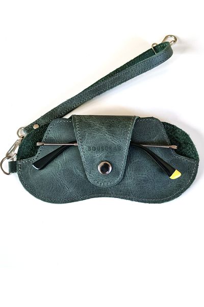 bouscrab Real leather custom design glasses case