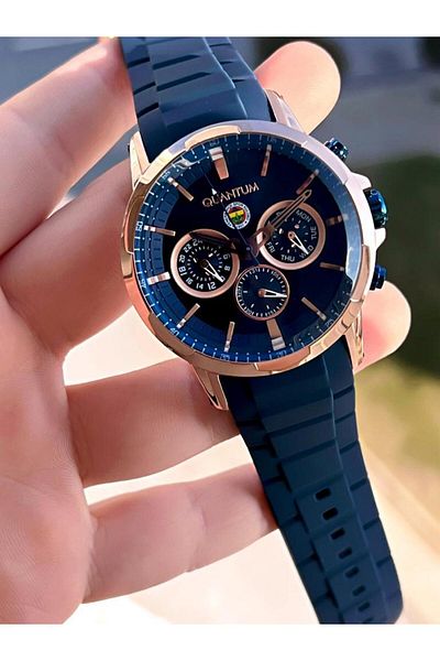 Quantum F876.499 Fenerbahce Licensed Internal Functions Active 10 Atm Silicone Cord Fan Wristwatch