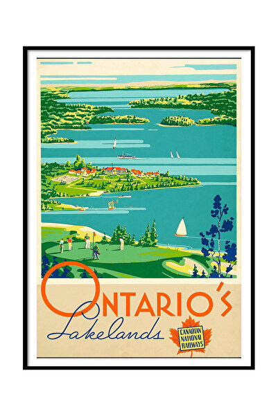 Beril Yamaç Design Studio Reproducere de poster vintage din Ontario, artă de ...