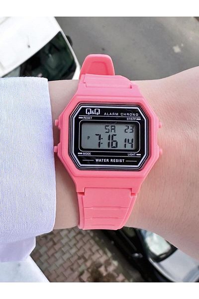 Q&Q Vintage Digital Women's Plastic Cord Wristwatch