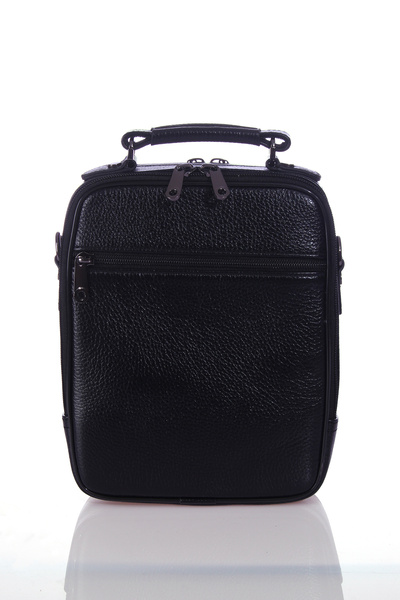 By Hakan Traum 90 Genuine Leather handbag messenger bag BLACK