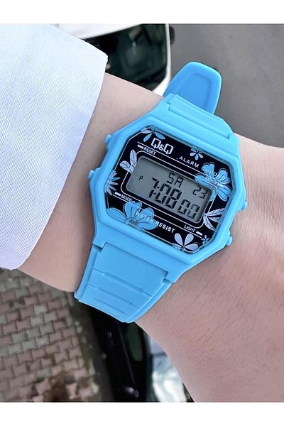 Q&Q Vintage Digital Women's Plastic Cord Wristwatch