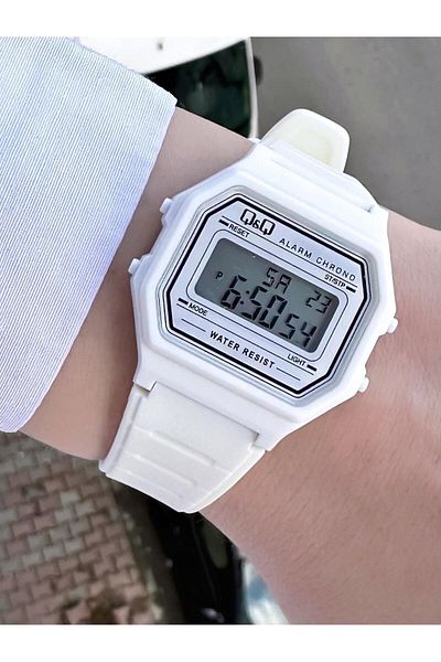Q&Q Vintage Digital Women's Plastic Cord Wristwatch