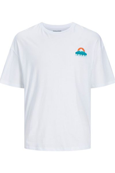 Jack & Jones Crew Neck Front&Back Printed T-Shirt White 77724Y12255692