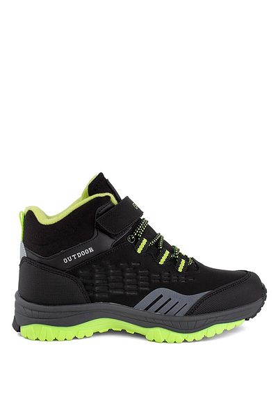 pepino 1391Flet Trekking Boots Μαύρο-Φωσφορίου Κίτρινο Παιδικές Μπότες