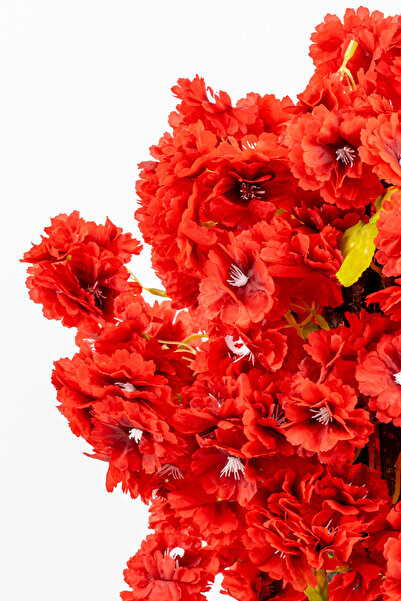 YAPAY ÇİÇEKÇİNİZ BEYAZ SAKSIDA YOĞUN YAPRAKLI 60 CM YAPAY BAHARDALI AĞACI