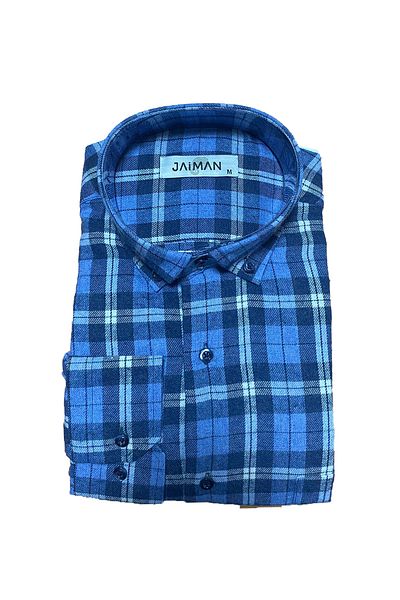 FATELLA Men's Dad Long Sleeve Thick Winter Comfortable Cut Checked Lumberjack Shirt