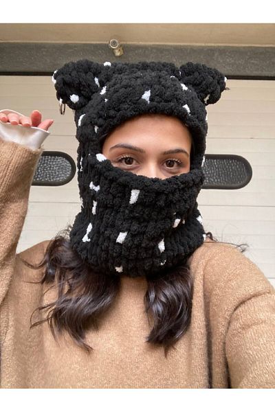 Moda Biçer Hand Knitted Balaclava Snow mask MDABCR