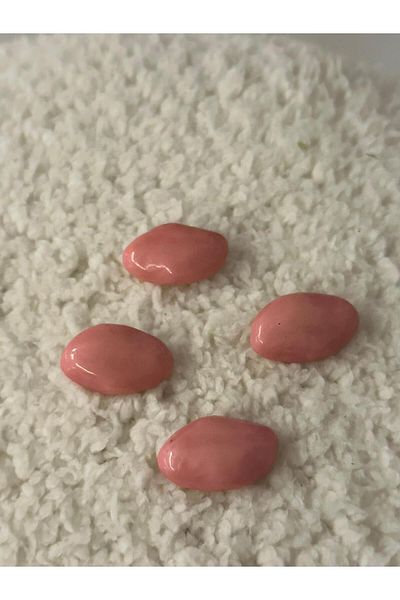 ODDA TASARIM ATÖLYESİ custom design pink oval form gypsum 4-piece button set