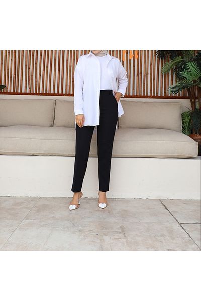 DEVRAN Black Large Size Optional Pocket Classic Trousers