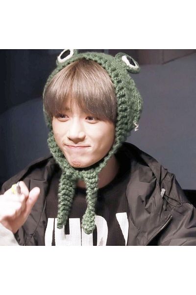 TRENDİN YOLU Green frog hat funny cute handmade