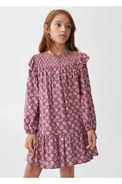 MANGO Kids Green Dress for Kids