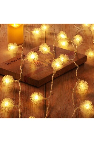 Hediye Rüzgarı Ponpon Led 5 Metre