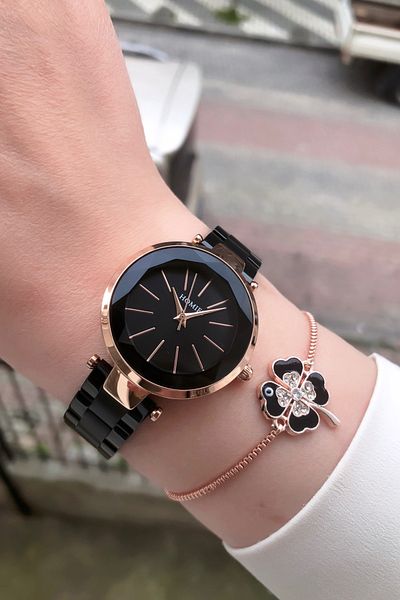 Homies WOMEN'S WRIST WATCH CUT GLASS BRACELET WITH GIFT