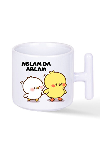 HobiShop Ablam da Ablam Hediye T kulplu Bardak