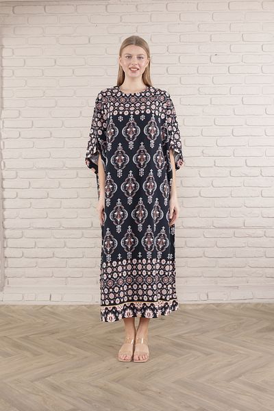 mervemoda ΓΥΝΑΙΚΕΙΟ ΦΟΡΕΜΑ ΥΦΑΣΜΑΤΟΣ ΒΙΣΚΟΜΗΣ ΜΕ ΣΧΕΔΙΟ