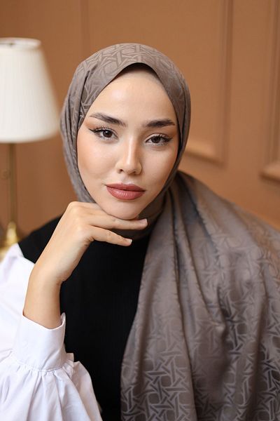 Silk Home Jacquard Deluxe Shawl - Mink