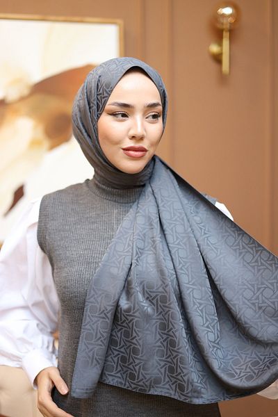 Silk Home Jacquard Deluxe Shawl - Smoked