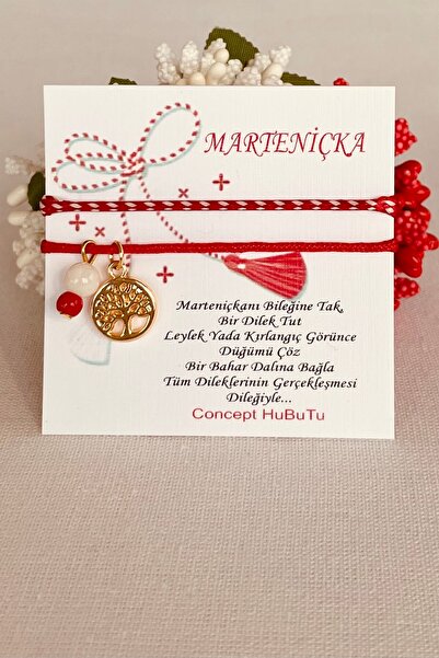 Concept HuBuTU مجموعة أساور الحظ من Martenitsa مع بطاقة هدية وشجرة الحياة الج...