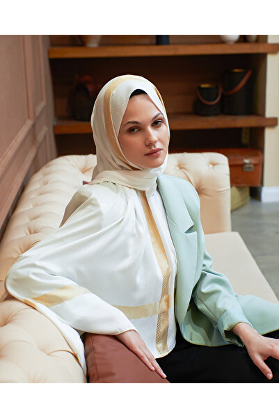 Scarf Gi Luxury Jacquard Shawl - 1 - Off White -