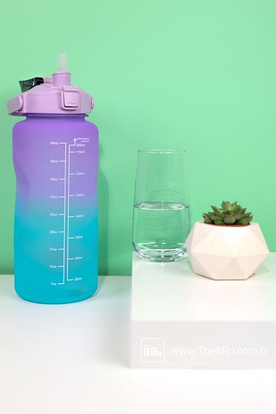 TheBRo 2 Liter Sticker - Water Bottle and Flask (PURPLE TURQUOISE COLOR)