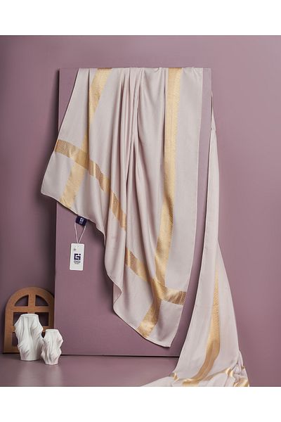 Scarf Gi Luxury Jacquard Shawl - 1 - Ανοιχτή πούδρα -