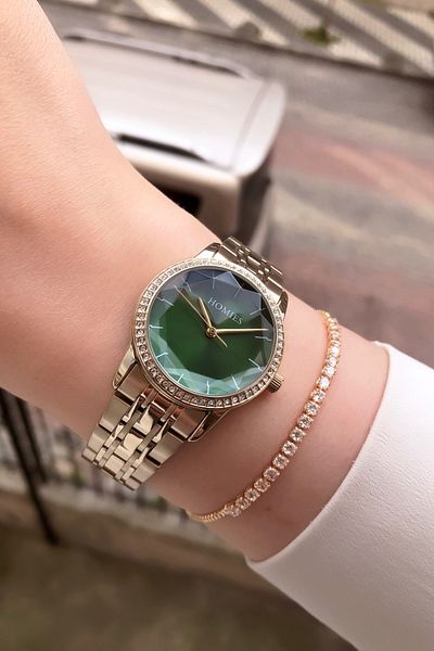 Homies WOMEN'S WRISTWATCH STEEL CORD BRACELET WITH GIFT