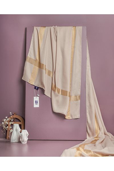 Scarf Gi Luxury Jacquard Shawl - 1 - Stone