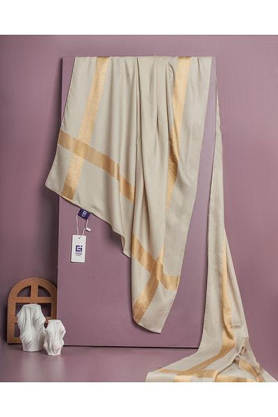 Scarf Gi Luxury Jacquard Shawl - 1 - Bone -