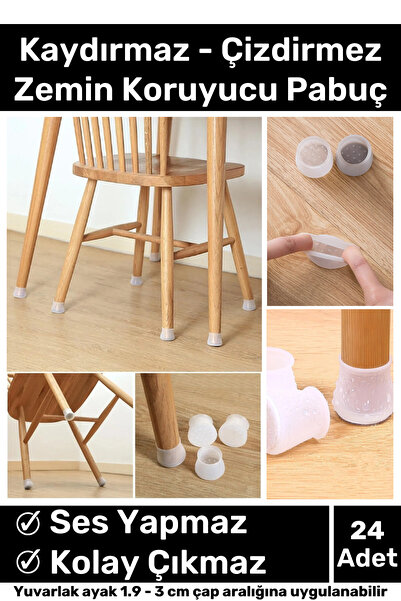 Carlburn Premium Kaydırmaz Çizdirmez Mobilya Masa Sandalye Zemin Koruyucu Sil...