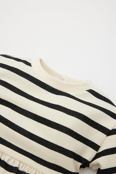 DeFacto Baby Girl Striped Long Sleeve Dress B7567a524sp