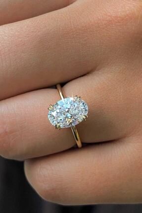 ZIRCONIA DIAMOND Laboratuvar P rlantas 2 Carat Oval Tekta Yuzuk Fiyat Yorumlar Trendyol