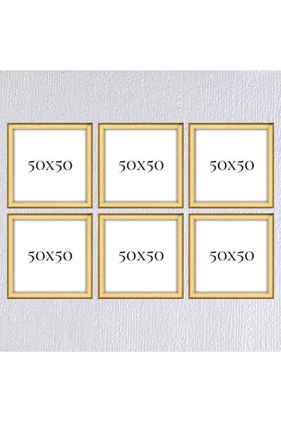 AS TİCARET Six-Piece 50x50 Frame (No Poster) - Bos1022