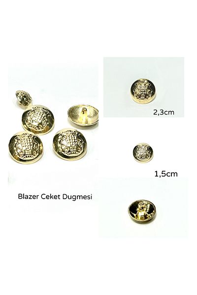 ODDA TASARIM ATÖLYESİ Gold Blazer Design Button
