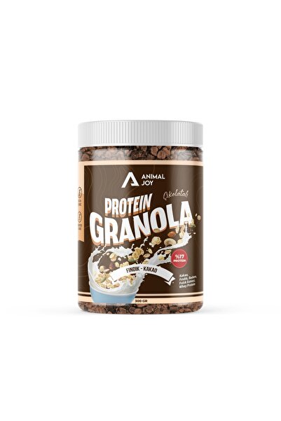 Animal Joy Protein Granola - Ekstra Fındık Badem Kakao - Whey Protein Ilaveli...