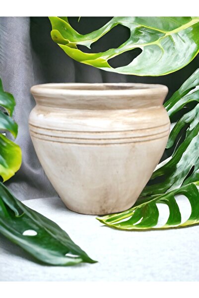 egesaksı Eskitme Piyasa Orta Boy Kil Saksı