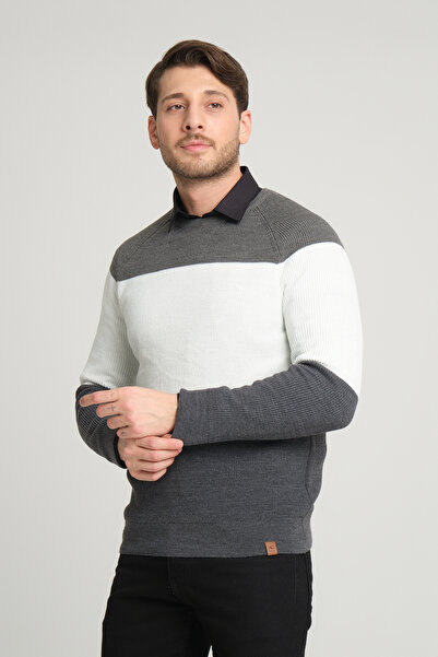 ALEXANDERGARDI COLOR BLOCKED BICYCLE COLLAR SWEATER(E23-6708)