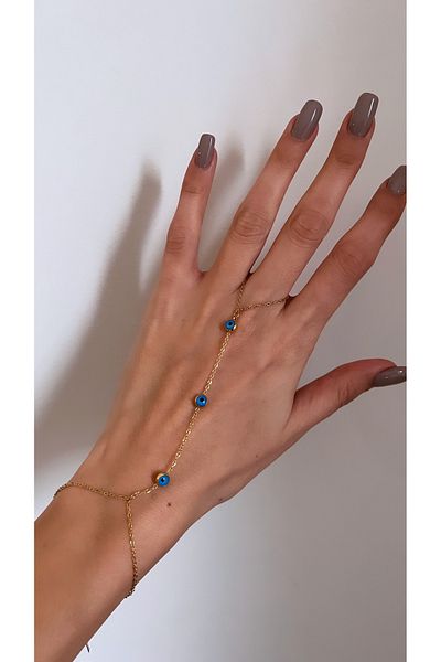 NAİFTAKIAKSESUAR Women's Evil Eye Beaded Shahmeran