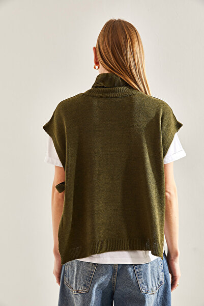 Bianco Lucci Women's Turtleneck Belt Tie Knitwear Sweater