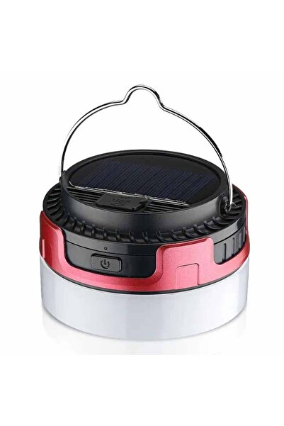 ataşbey Hel-0809T 5 Modlu Solar Güneş Panelli Powerbank Usb Kamp Çadır Lambası Led Şarjlı Işıldak El Feneri