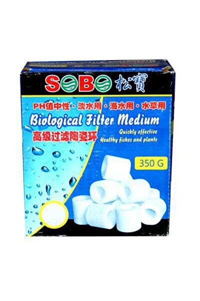 Sobo Biyolojik Filtre Malzemesi Kutulu Seramik Halka Fileli 350 Gr.