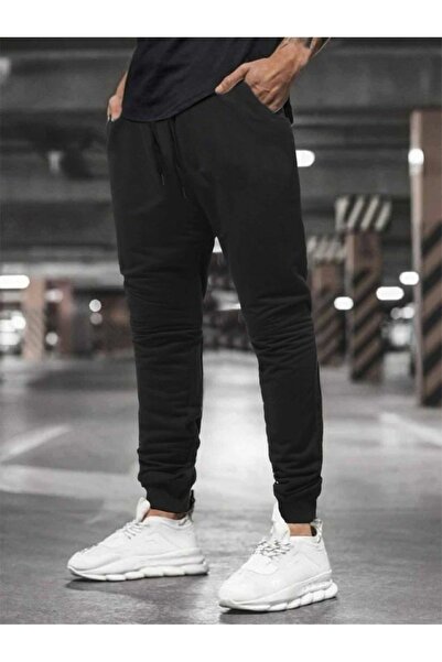 FİTGO Unise Ribana Paça Μαύρο Παντελόνι Φόρμας