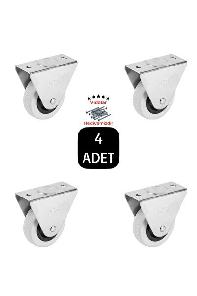 BlackBird Home Sabit 50'lik Masa Dolap Sehpa Raf Mobilya Tekeri 4 Adet