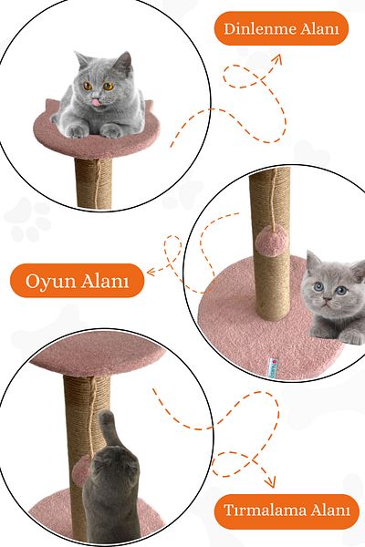 Nursoft Powder Pink Stepped Cat Scratching Board Powder Pink