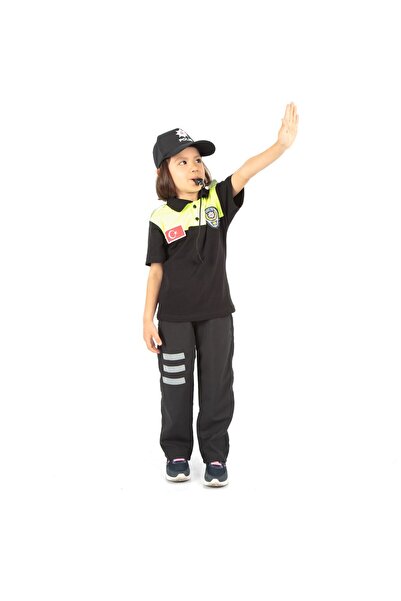 Polis Sepeti Şahin Motorize Trafik Polis Çocuk Kıyafeti Kısa Kol