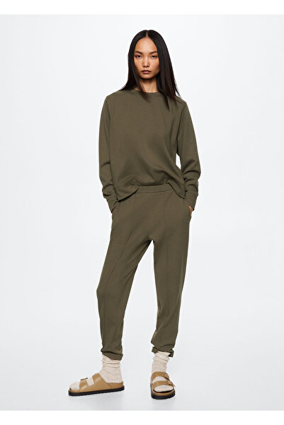 MANGO Haki Kadın Pantolon 37043841